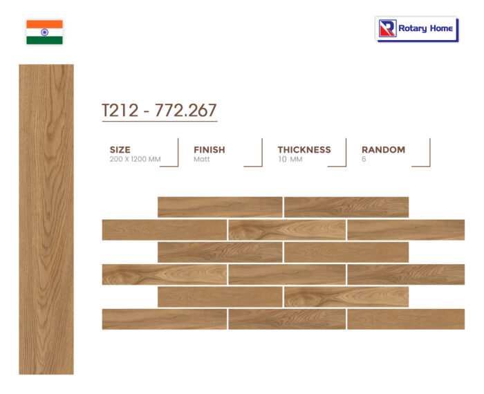 T212 - 772.267 | Gạch Giả Gỗ | 200x1200 MM - Nhập Khẩu Ấn Độ