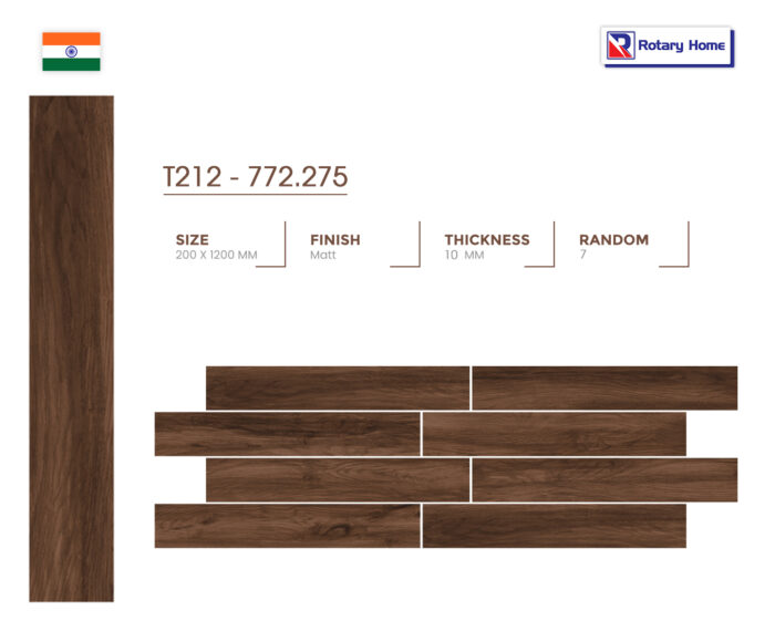 T212 - 772.275 | Gạch Giả Gỗ | 200x1200 MM - Nhập Khẩu Ấn Độ