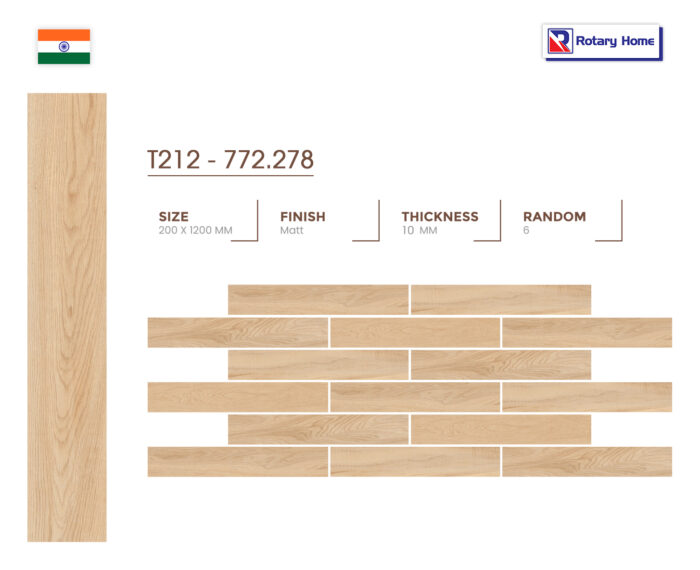 T212 - 772.278 | Gạch Giả Gỗ | 200x1200 MM - Nhập Khẩu Ấn Độ